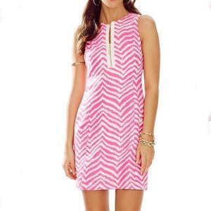 Lily Pulitzer Shift Dress Pink Zebra Print